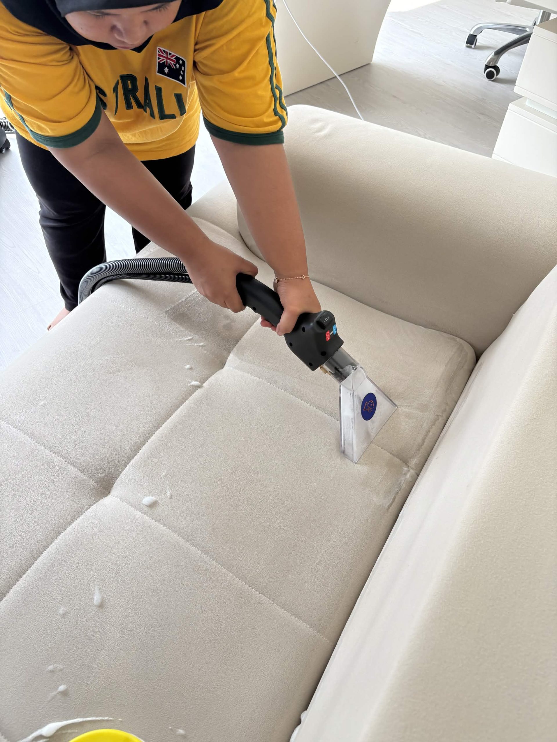 Sofa deep cleaning at a customer's home in KL