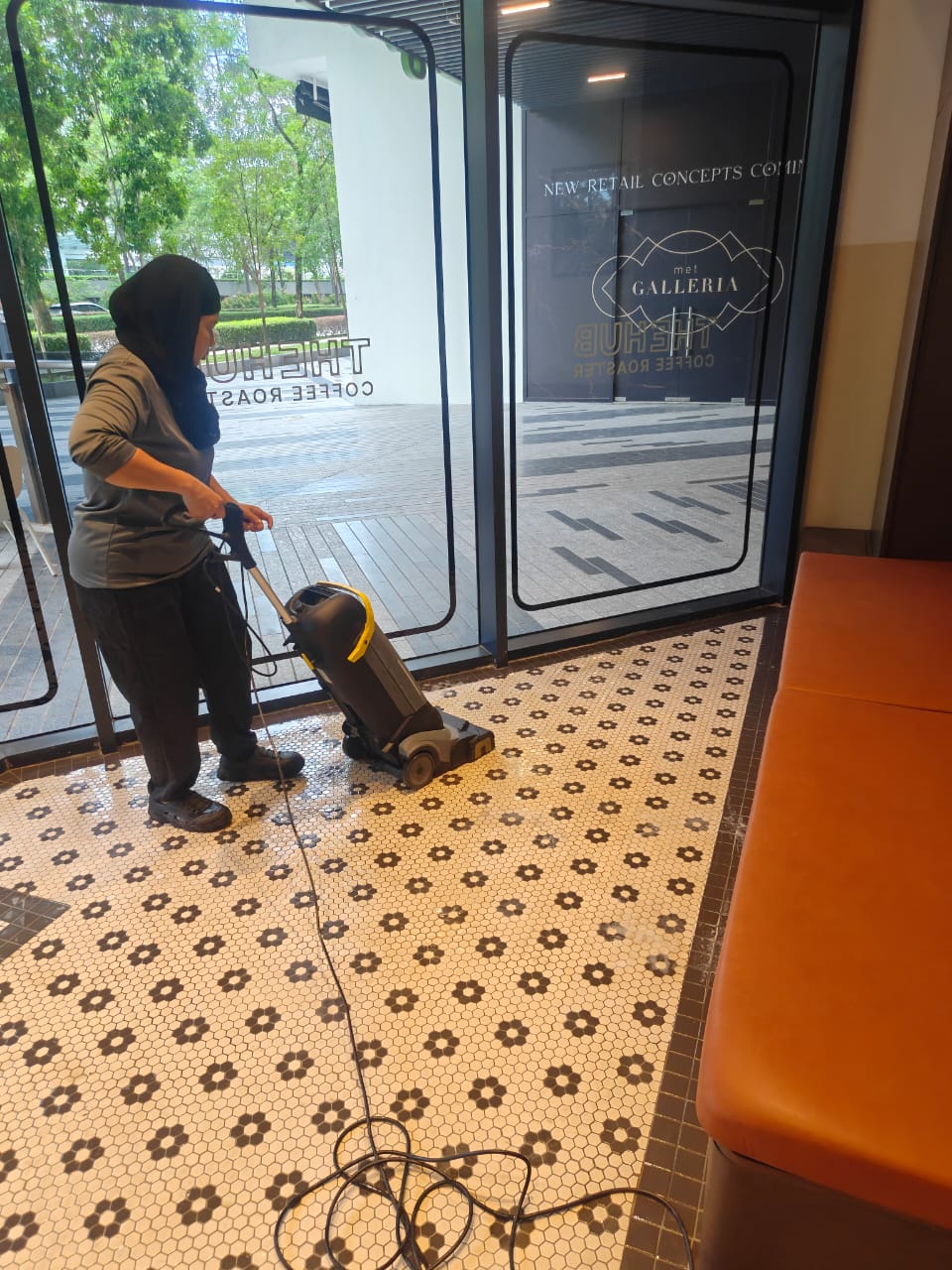 Big Family Cleaning team cleaning commercial premises in KL